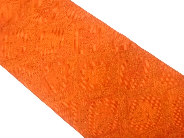 アンティーク　有栖川文様織り出し名古屋帯(270センチ)